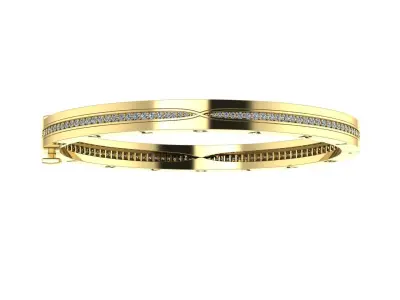 B Z bracelet jewelry gold 3D print model