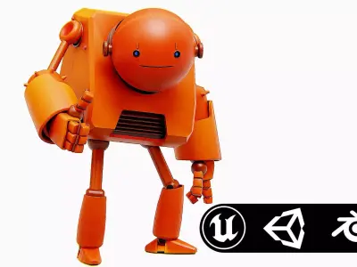 TOON BOT FOGH Rigged for Unreal Engine - Unity - MIXAMO  3D model