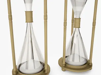 RH Vintage Brass Hourglass 3D model