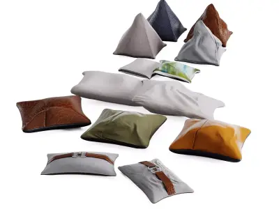 Cushion Collection 01 Low-poly 3D model