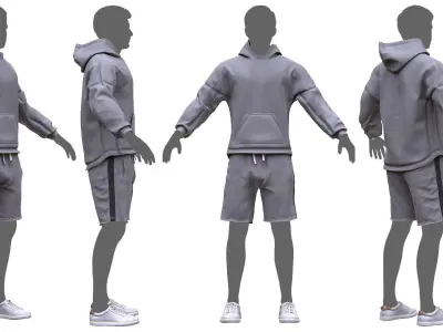 Male Sport Outfit 1 Low-poly 3D model