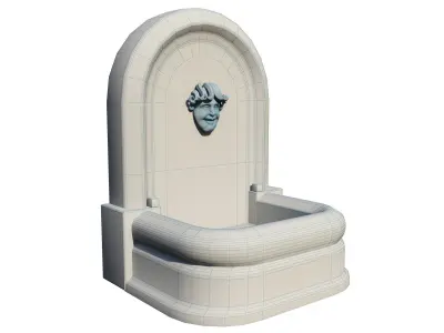 Medieval Fountain Low-poly 3D model purchase