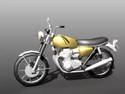 Low-poly Motorbike honda motorcycle Low-poly 3D model