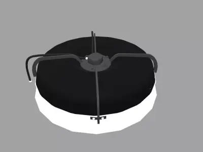 Radiator with Fan 3D Model Low-poly 3D model