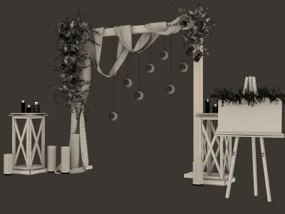 wedding arch 3D model