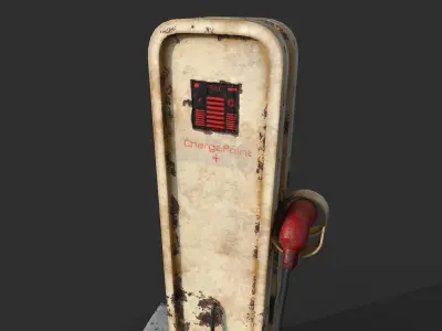 Electric Vehicle Charger Low-poly 3D model