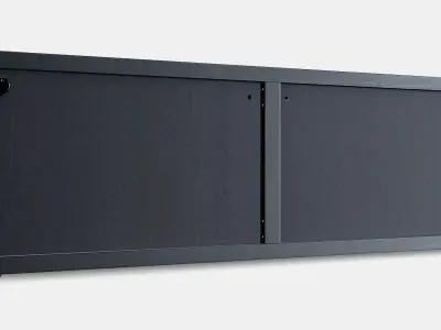 BESTA Shelf unit with glass doors Low-poly 3D model