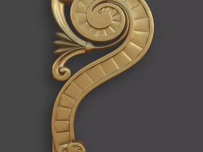 Ornamental Corner Set- Vol06 - Clean Quad Mesh - 4k PBR Textures 3D model