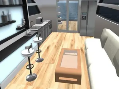 Luxury Yacht Sports  Low-poly 3D model