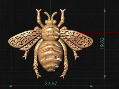 bee pendant  3D print model