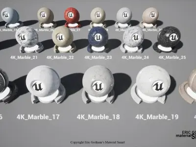 Marble World Aligned Materials 3D model