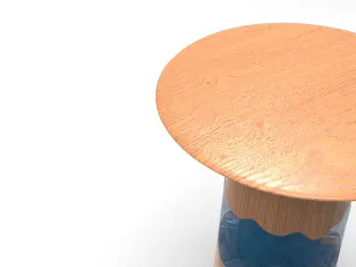 Desert Side Table Low-poly 3D model