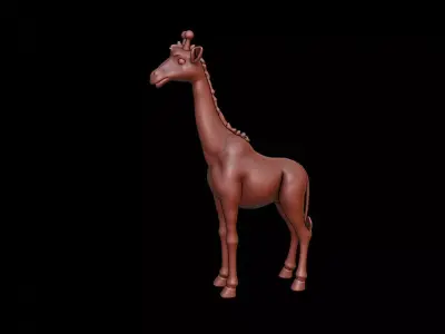 Giraffe Animal Sculpture 3D print model purchase