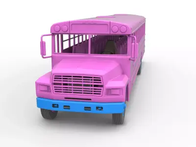 School bus for Figure 8 racing Version 2 Scale 1 to 25 3D print model