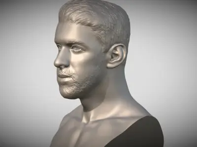 Michael Phelps bust 3D printing ready stl obj formats 3D print model