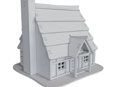 Plywood hut 3D model