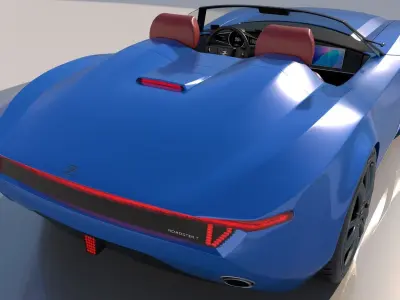 Zethus Roadster High Poly and Low Poly 3D model