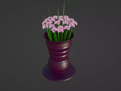  Decor bouquet of flowers in a vase 3 3D model