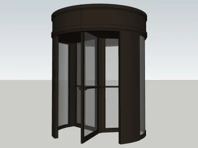 rotating glass door sketchup 3d model 3D model