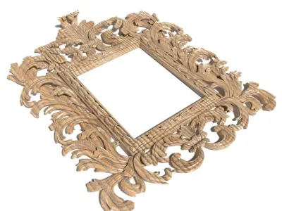 Frame-014 antique ornate frame 3D model