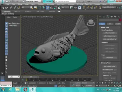 Artificial fish figure for 3D print 3D print model