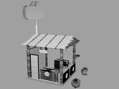 Booth Exhibition Stand a597c 3D model