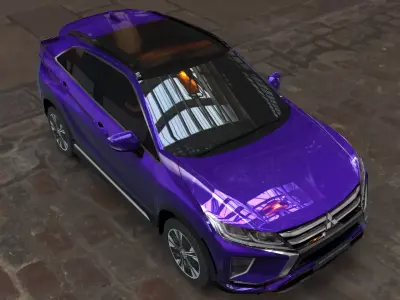 mitsubishi eclipse cross blue 3D model