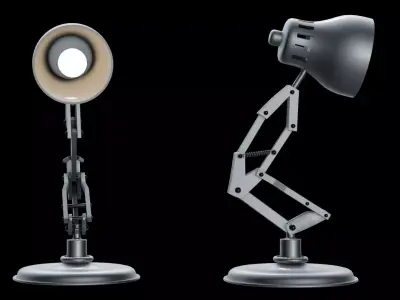 Luxo Pixar Character with Rig and Animation  3D model