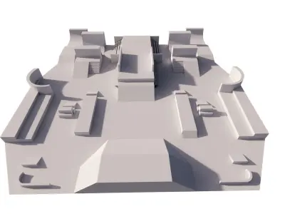 Skatepark-Skate Park PACK Low-poly 3D model