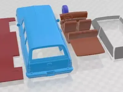 Chevrolet Chevelle 2 Door Wagon 1964 Printable Car 3D print model