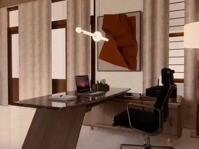 mocha mousse office design 3D model