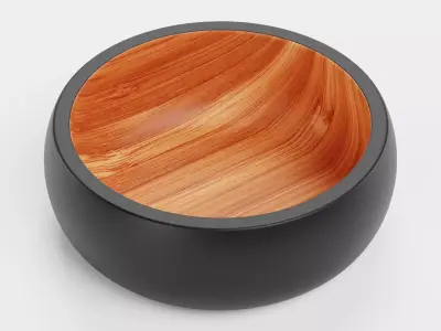 -Bamboo Bowl V7- Low-poly 3D model