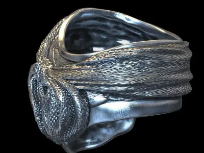 Skull ring jewelry pirate vol1 3D print model