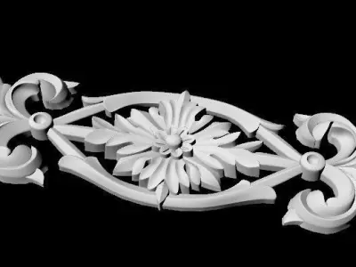 Central decor ornament for furniture 3D model 147