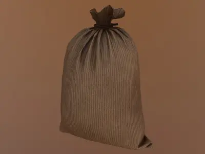 Military Sandbag Low-poly 3D model