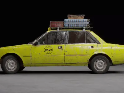 PEUGEOT 505 St 1981 taxi 3D model