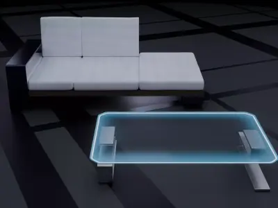 Neon Minimalist Table Free low-poly 3D model