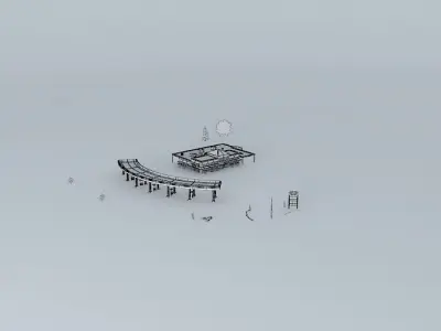 Gas Station Free 3D model