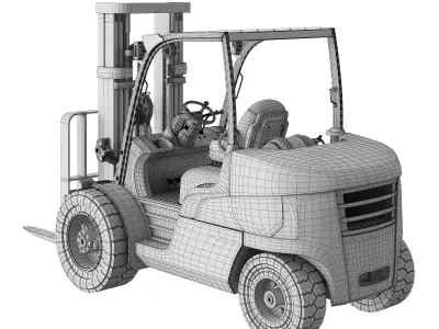 CAT Forklift Manual Loader 3D model
