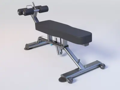 ABDOMINAL - DECLINE BENCH - Premium 3D Gym Model Low-poly 3D model