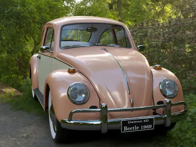Volkswagen Beetle Fusca 1969 3D model
