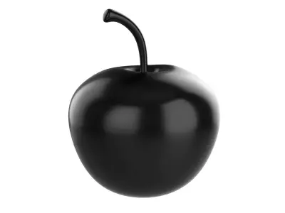 Black Apple Table Decor 3D model
