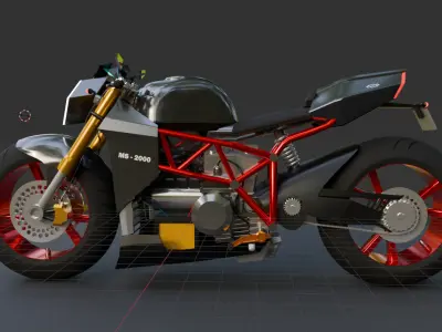 2000CC Super-sport Bike Concept 3D model