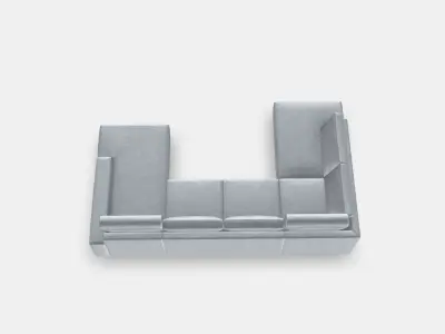 SORVALLEN Corner sofa 4-seat Low-poly 3D model