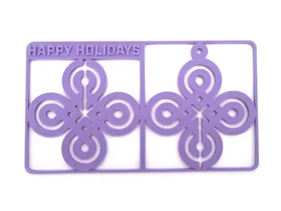 Holiday 3D Printable Geometric Stocking Sprue STL File Ornament 3D print model