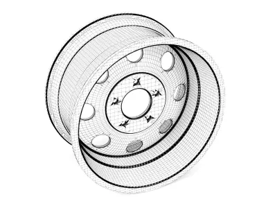 Steel rim 04 3D model