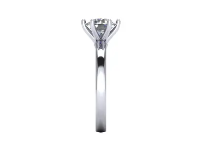 Solitaire Diamond Women Ring R17 3D print model