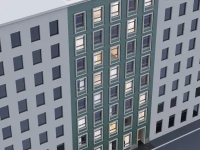 Fasade building full set 3D Model Collection