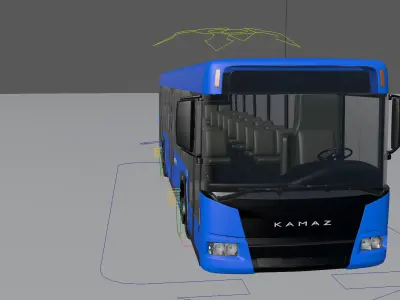 City Bus Kamaza 3D model