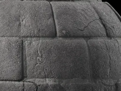 Stone Wall Materials 54- Stone By Moss Sbsar Pbr 4k Seamless Texture
